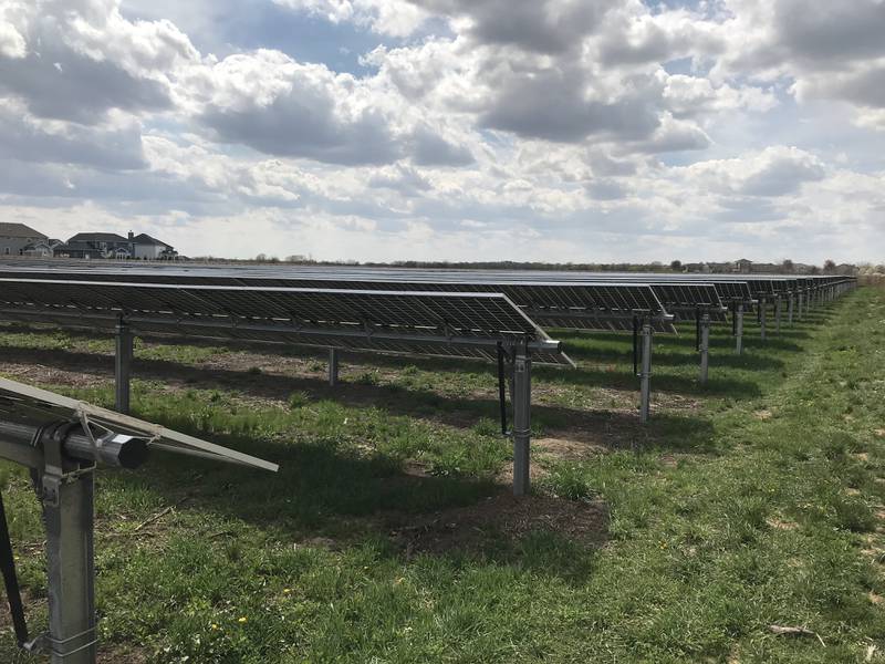 More than 5,000 solar panels make up the farm powering the Kendall County Jail, Health Department and courthouse.