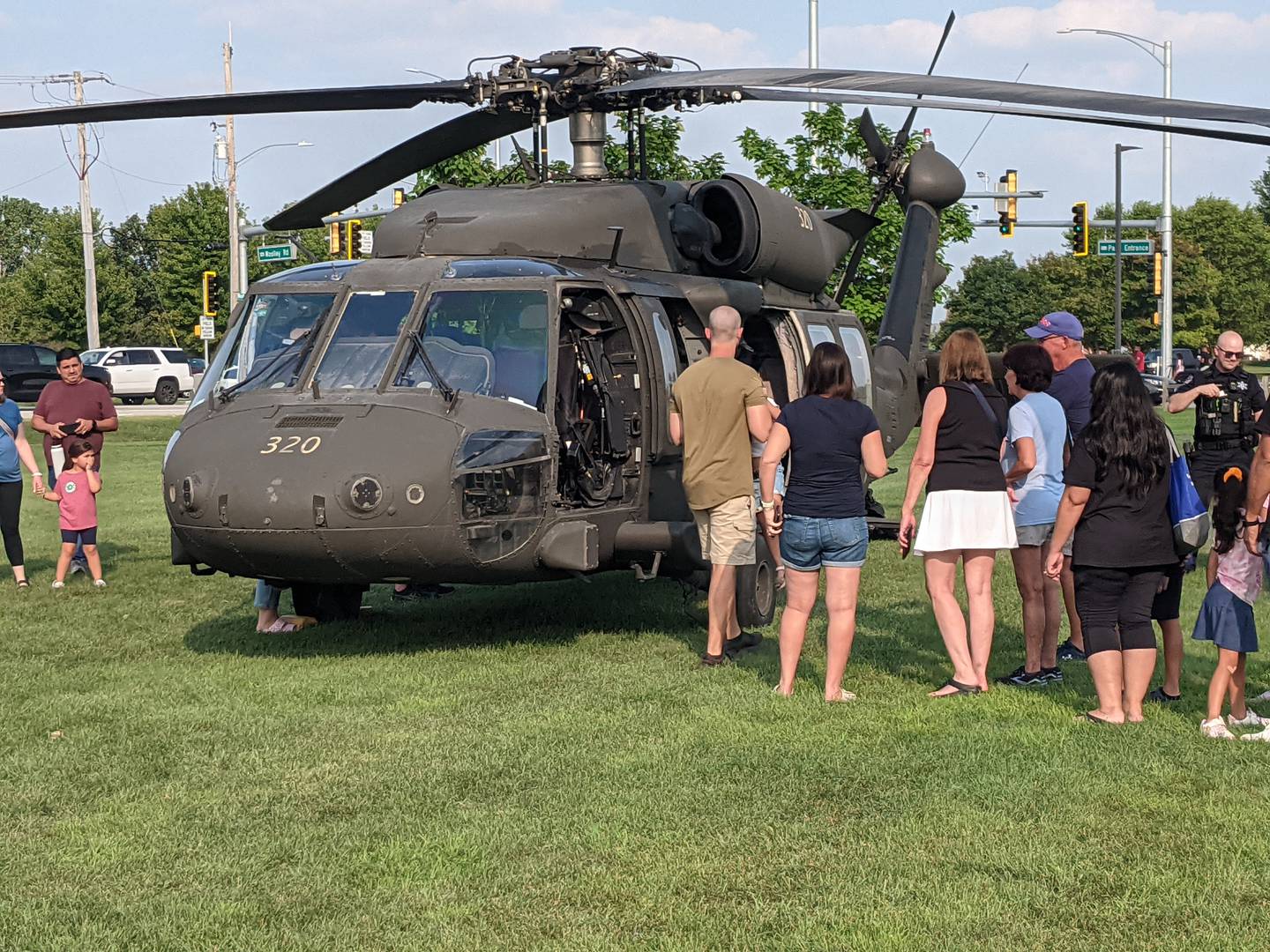Those attending National Night Out on Aug. 5 at Prairie Point Community Park in Oswego had the chance to see and to sit inside a Blackhawk helicopter.