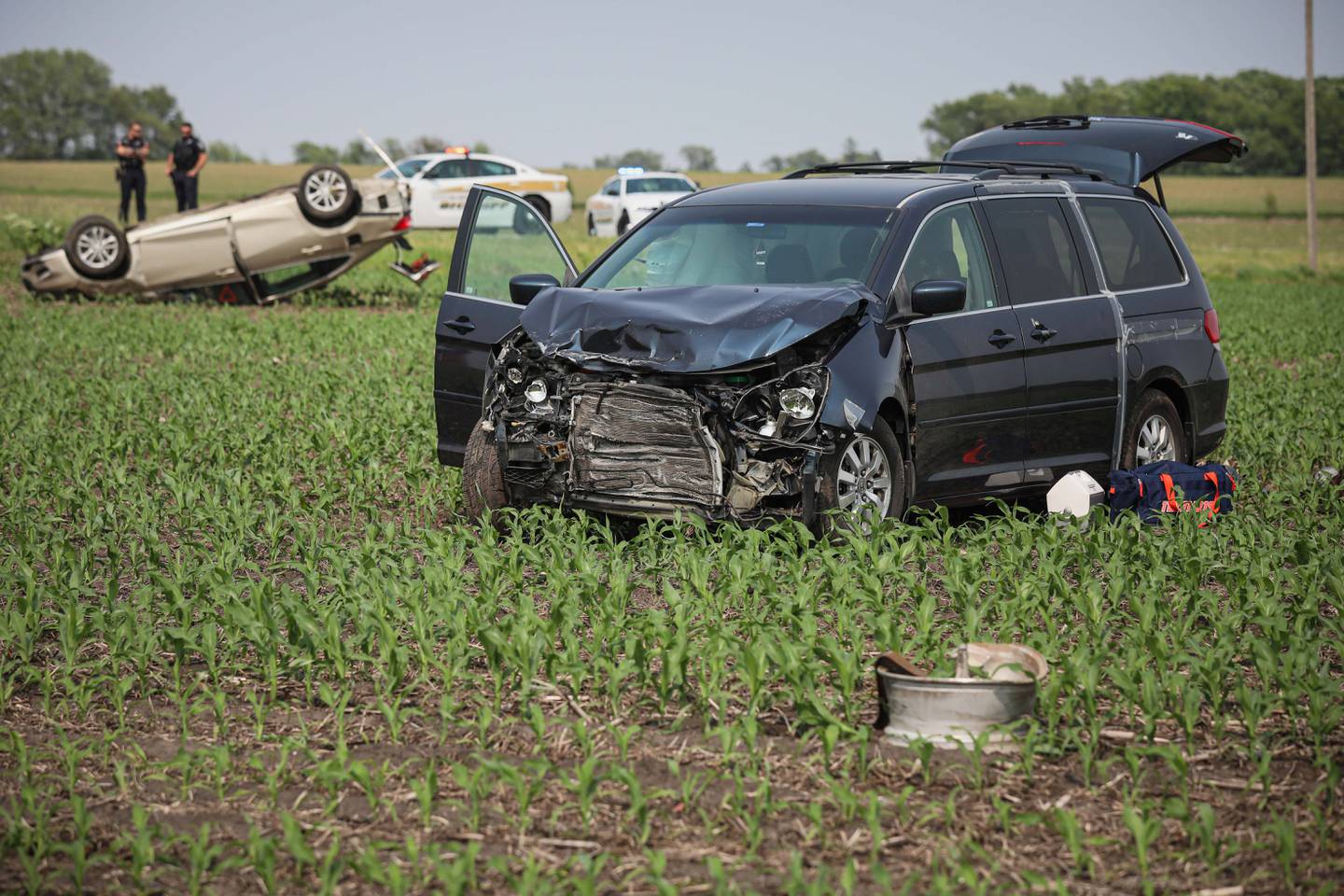 A driver was seriously injured in a crash June 2, 2025 at the intersection of County Line Road and Kishwaukee Valley Road.