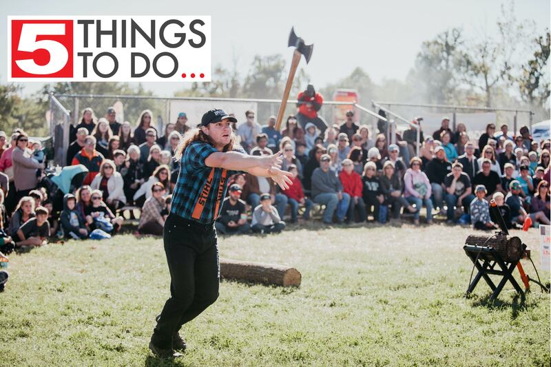 The Timberworks Lumberjack Show will perform three shows at Flannel Fest this October, featuring log rolling, axe throwing, hot sawing and speed chopping. The event is a new one being put on by the Crystal Lake Park District this year.