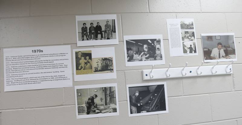 A view of wall memorabilia from the 1970's was on display on Wednesday, Aug. 27, 2025 at Gateway Services  in Princeton. The non-profit organization celebrates it's 55th anniversary this year.