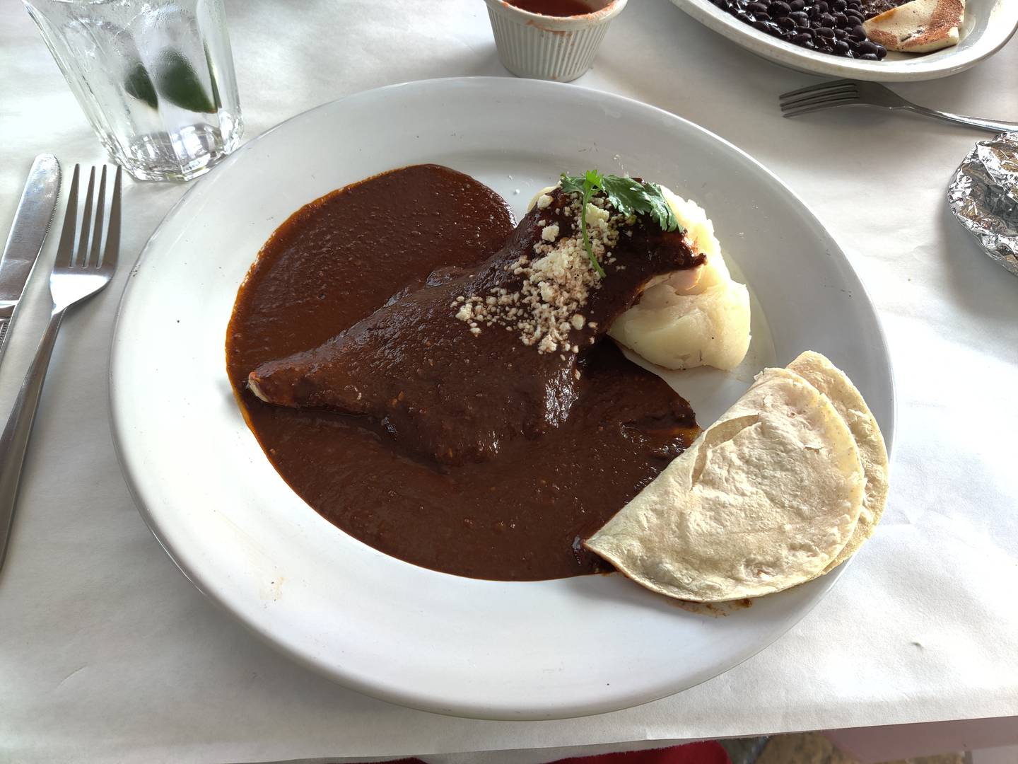 Pollo con Mole Negro at Lupita's Cocina in St. Charles.