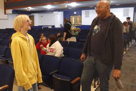 Photos: Woodstock music graduate Alex Riak returns to work with students 