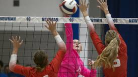Photos: Newman volleyball takes on Oregon