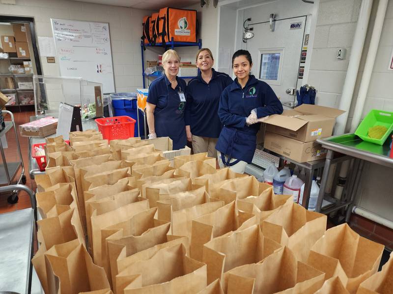 Members of the nutrition services staff at Irene King Elementary School in Romeoville pose for a photo on May 5, which is National School Lunch Hero Day.
Valley View School Community Unit School District 365U is hiring a variety of full-time and part-time positions for the 2023-2024 school year, including nutrition services staff. The district is hosting a job fair on May 18 at the Fountaindale Public Library in Bolingbrook.