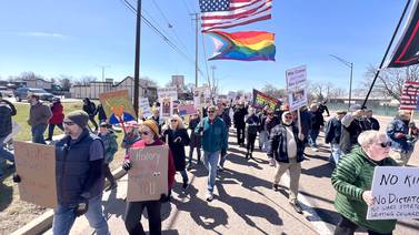 Scenes from across northern Illinois: ‘No Kings’ protests draw crowds in cities, towns and rural communities