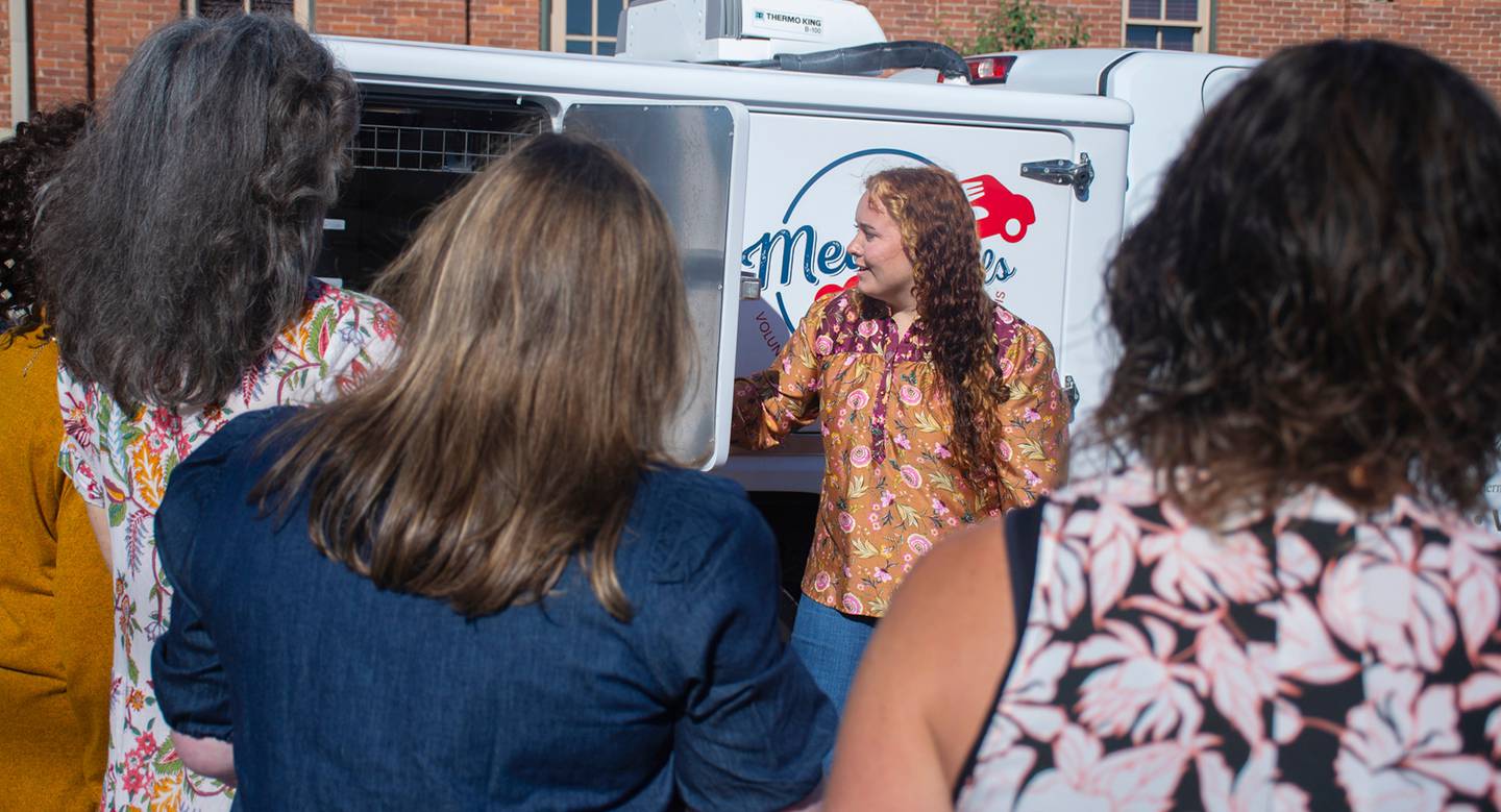 The Voluntary Action Center buying the Meals on Wheels program a new delivery vehicle with a community foundation grant