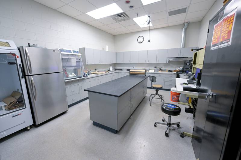 The evidence processing room at the Geneva Police Department.  A $59.4 million public safety referendum will be on the March 17, 2026 primary ballot.