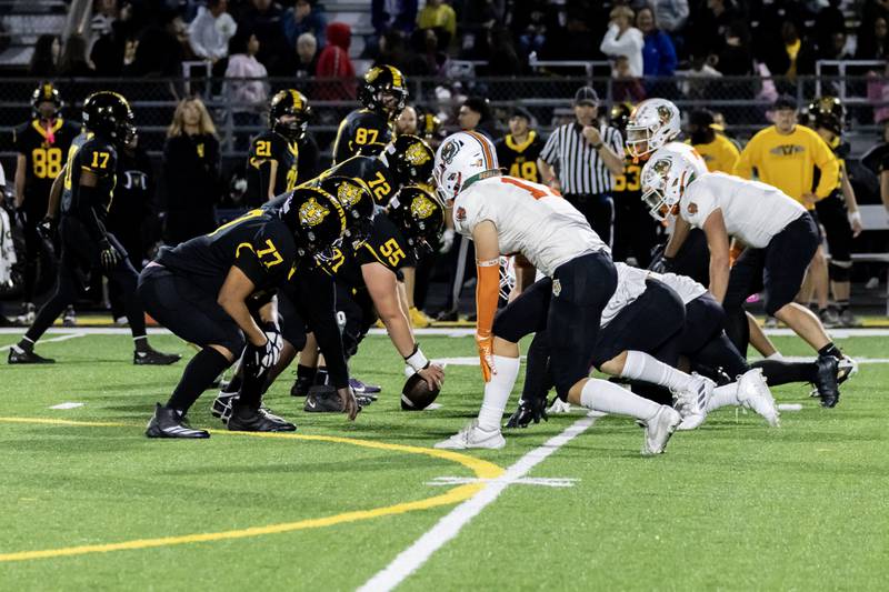 Joliet West and Plainfield East face off for a varsity football game at Joliet West on Oct. 10, 2025.