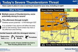 Severe storms could erupt late today in northern Illinois, tornado risk rises tonight