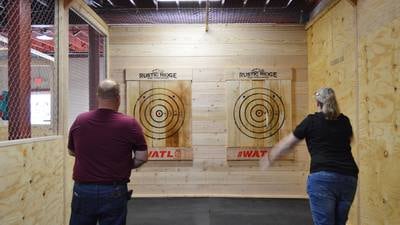 Axe throwing perfect for date nights, family or group outings 