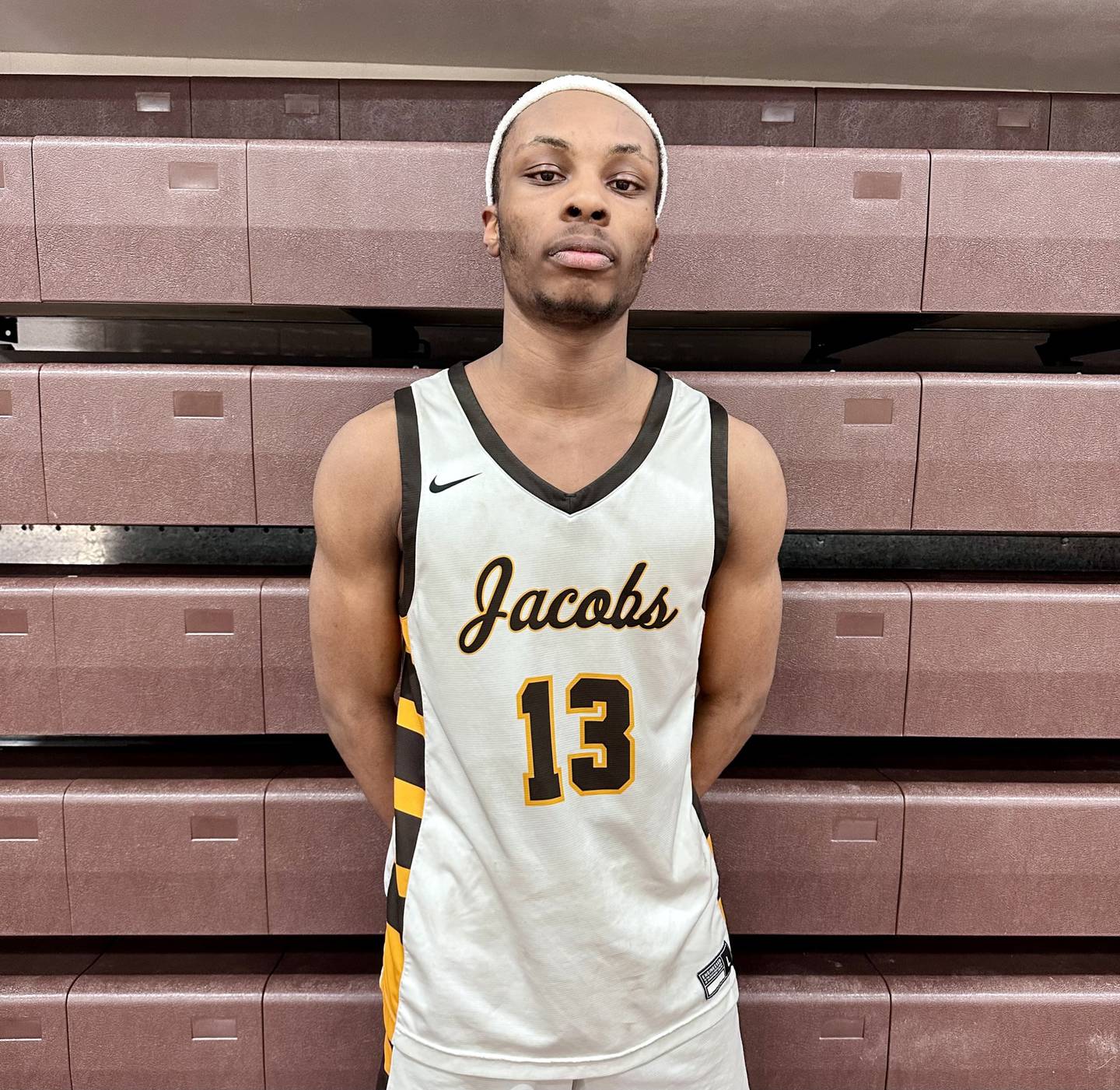 Jacobs guard Elijah Bell scored 20 points and made four triples during the team's game against McHenry on Friday night.