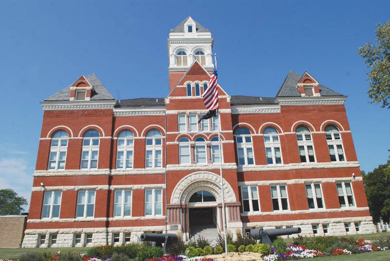 The Ogle County Courthouse is located in downtown Oregon, Illinois. The Ogle County Board meets the third Tuesday of each month on the third floor of the historic courthouse. Meetings begin at 5:30 p.m.