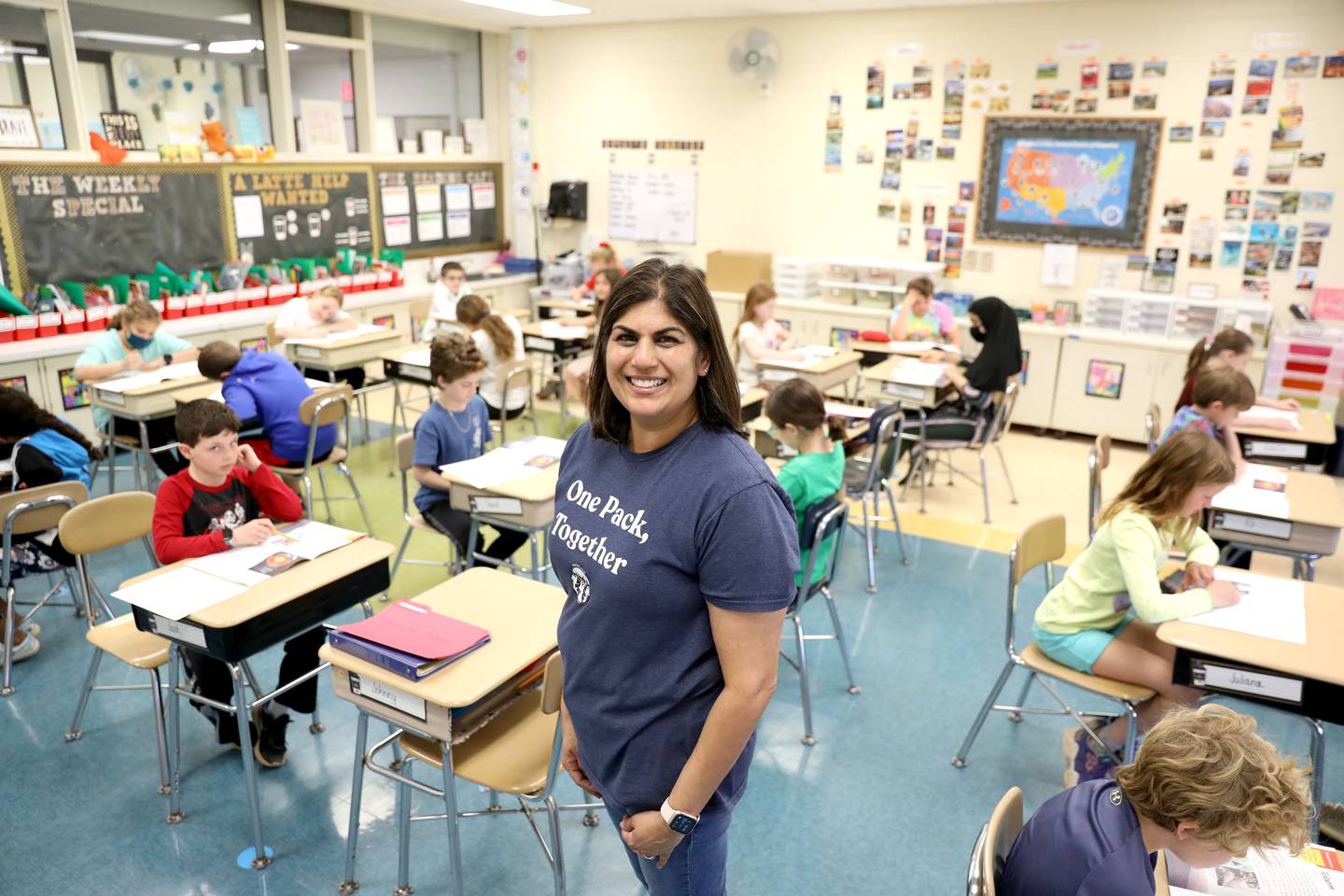 Shor Costello teaches fifth grade at Highland Elementary School in Downers Grove.