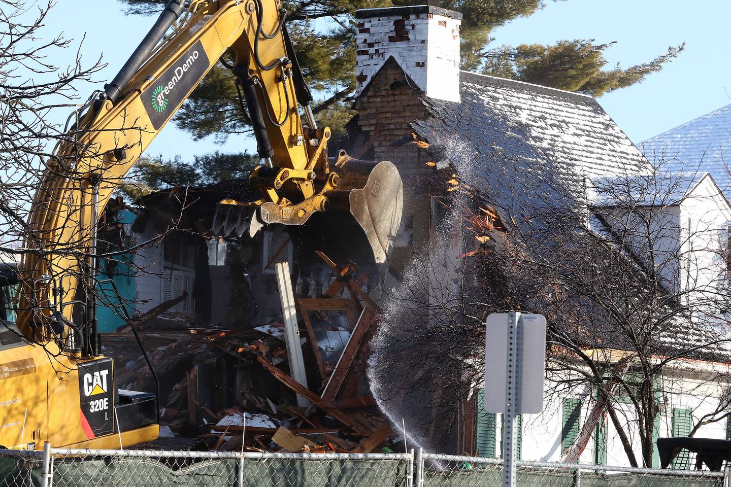 Green Demolition crews work on Wednesday, March 4, 2020 on tearing down the former home of Andrew Freund and Joann Cunningham at 94 Dole Ave, where they allegedly murdered their 5-year-old son, AJ Freund, back in April, 2019.