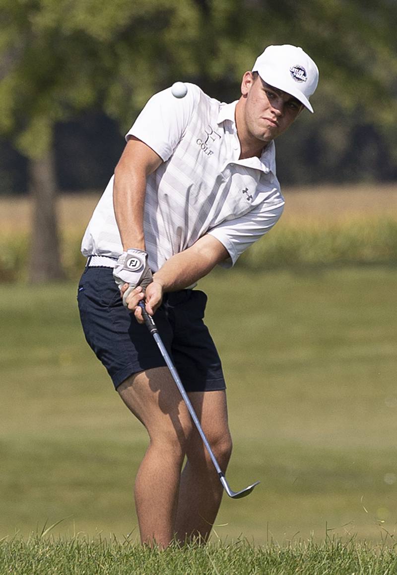 Rock Falls’ Conner Porter chips on #2 Saturday, Aug. 24, 2024, at Deer Valley.