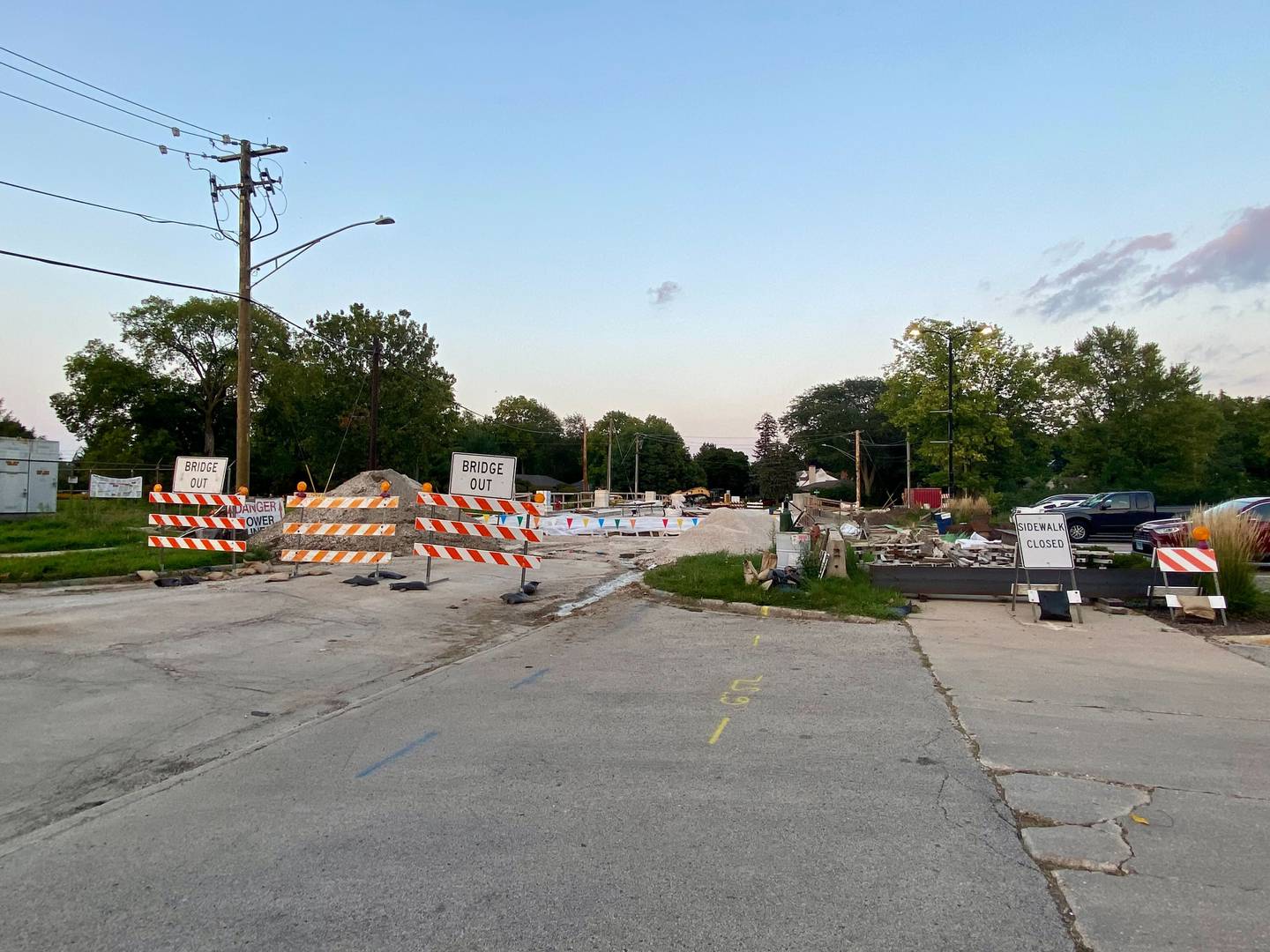 Construction continues on the new Lucinda Avenue bridge at Lucinda Avenue and Kishwaukee Drive in DeKalb near Northern Illinois University campus on Monday, Aug. 19, 2024.