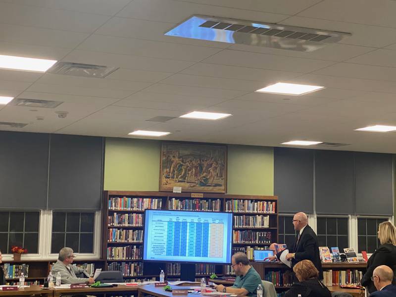 Superintendent Steven Wrobleski presented La Salle Peru High School's Illinois Report Card for the 2022-2023 school year during Wednesday night's board meeting.