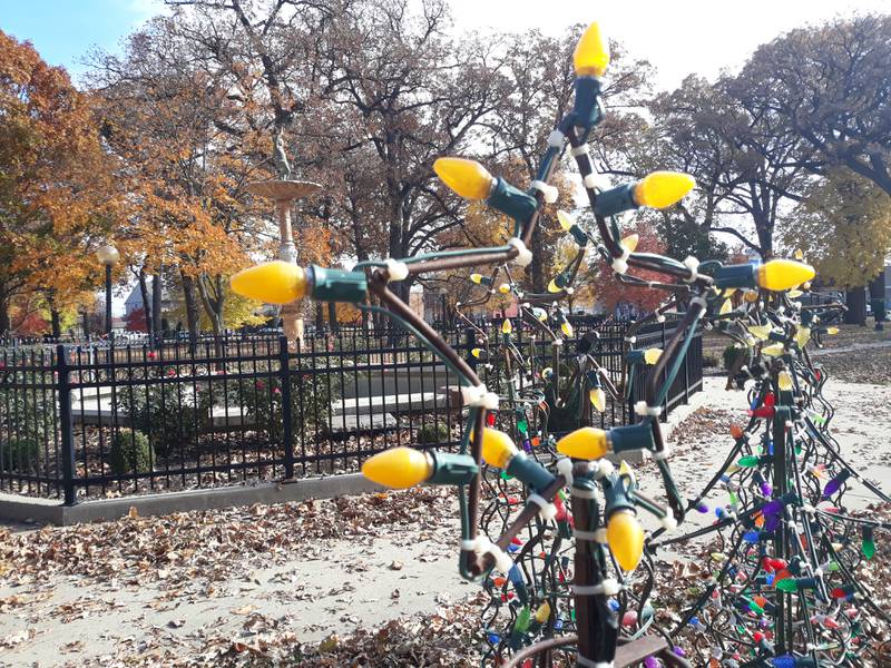 While downtown Streator was full of trick or treaters for Halloween, a group of volunteers had another holiday on their mind, Christmas, as they began efforts to start installation of Light Up Streator on Saturday, Oct. 29, in City Park.