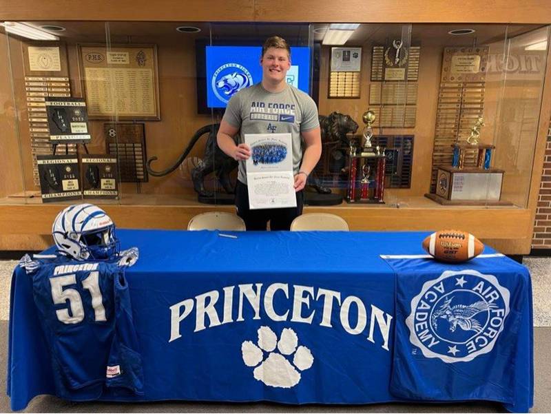 Princeton senior Bennett Williams signs day with the Air Force Academy on Friday.