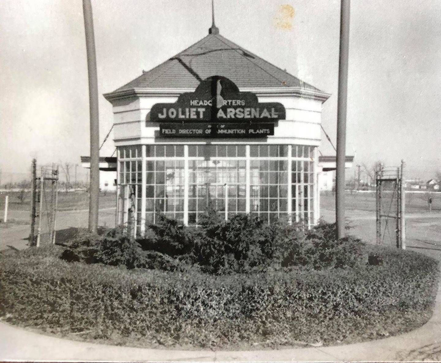 This photo of the former Joliet Arsenal belongs to the Wilmington Historical Society. It is not included in the society's current exhibit but may be displayed in future ones.