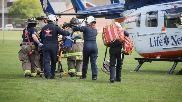 Man run over by tractor in Marengo, airlifted to hospital