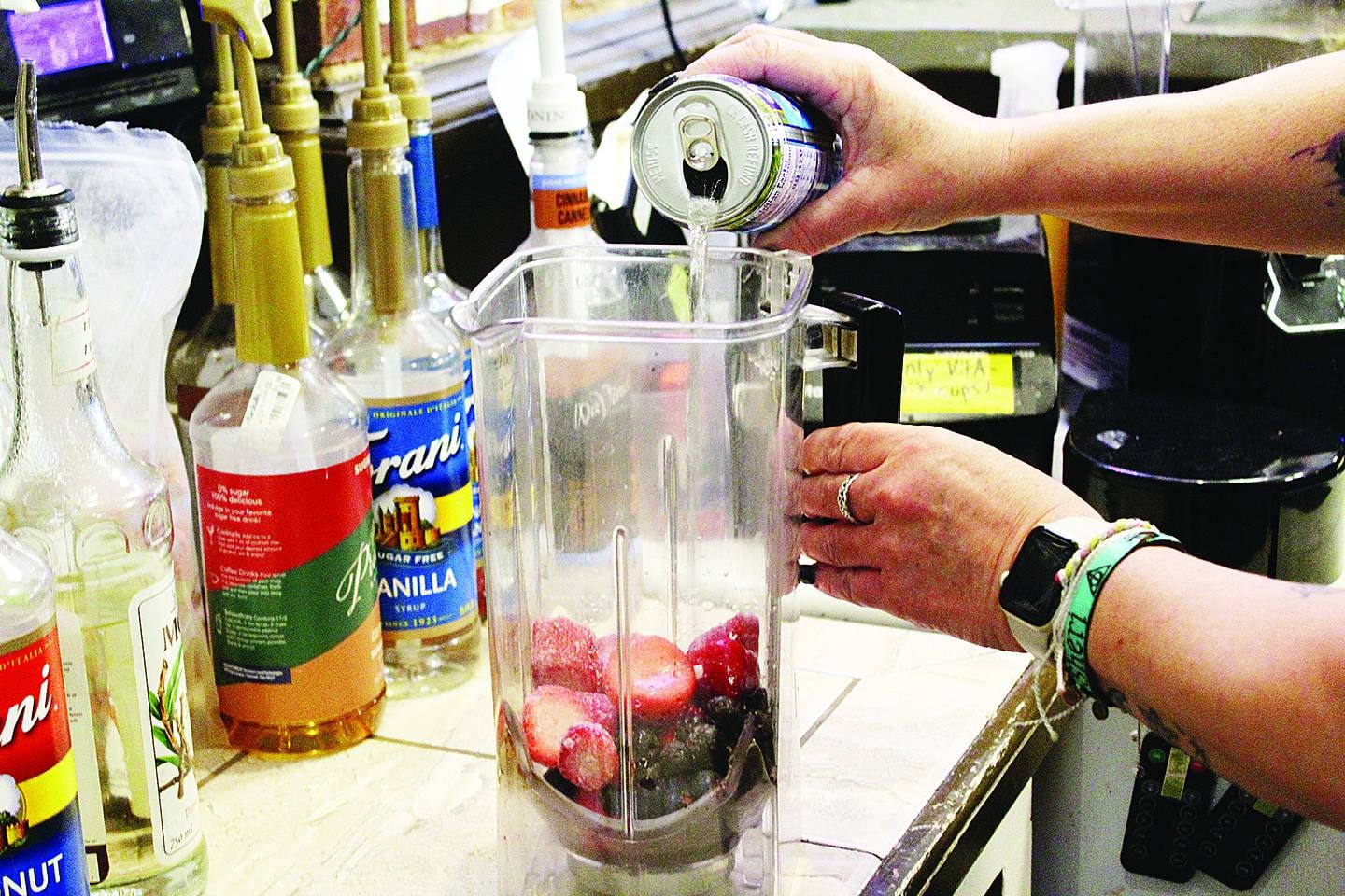 Fresco on First's smoothies are made with fresh fruit and coconut water.