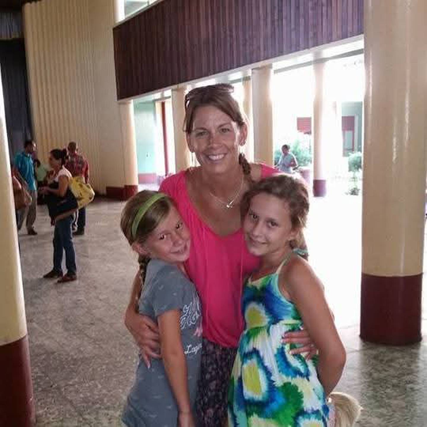 St. Charles educator Amy Kappele poses with students in Nicaragua, where she taught literacy workshops in 2014.