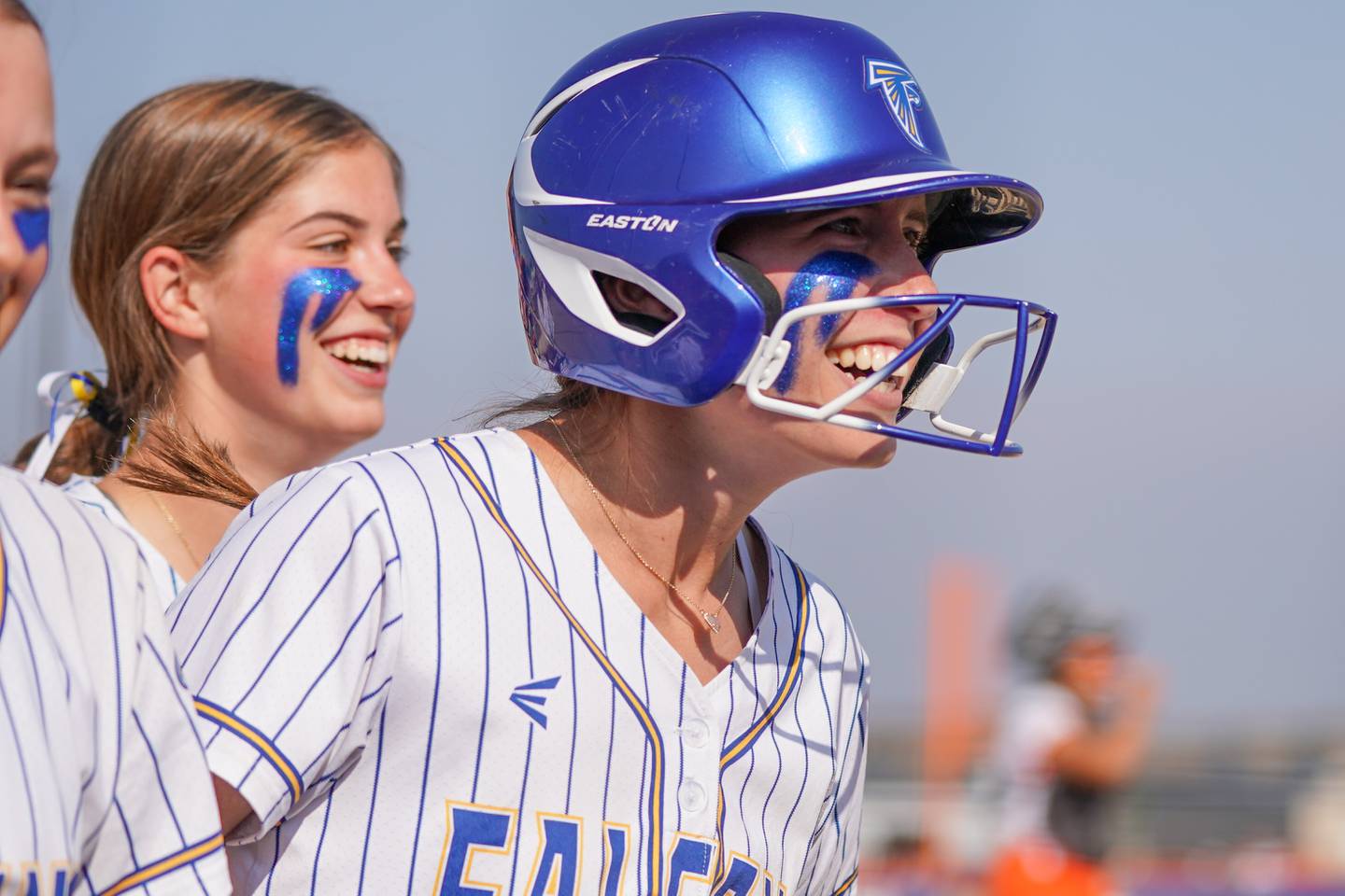 Wheaton North's Reagan Crosthwaite (21) smiles after hitting a two-run homer against Oswego during a Class 4A Oswego Sectional Final game at Oswego High School on Friday, June 6, 2025.