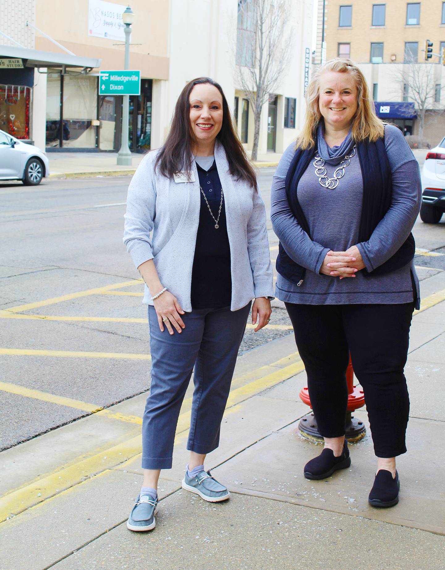 When the Sterling Main Street Board was looking for projects to do, it found one downtown: picking up litter. "Garbage pickup was one thing that really needed to be done,” said executive director Janna Groharing (right). Today, thanks to the efforts of volunteers in the monthly Team Up 2 Clean Up program, it’s getting done. Sterling Main Street board member Anna Garcia (left) leads the monthly effort to make a clean sweep of Sterling’s downtown.