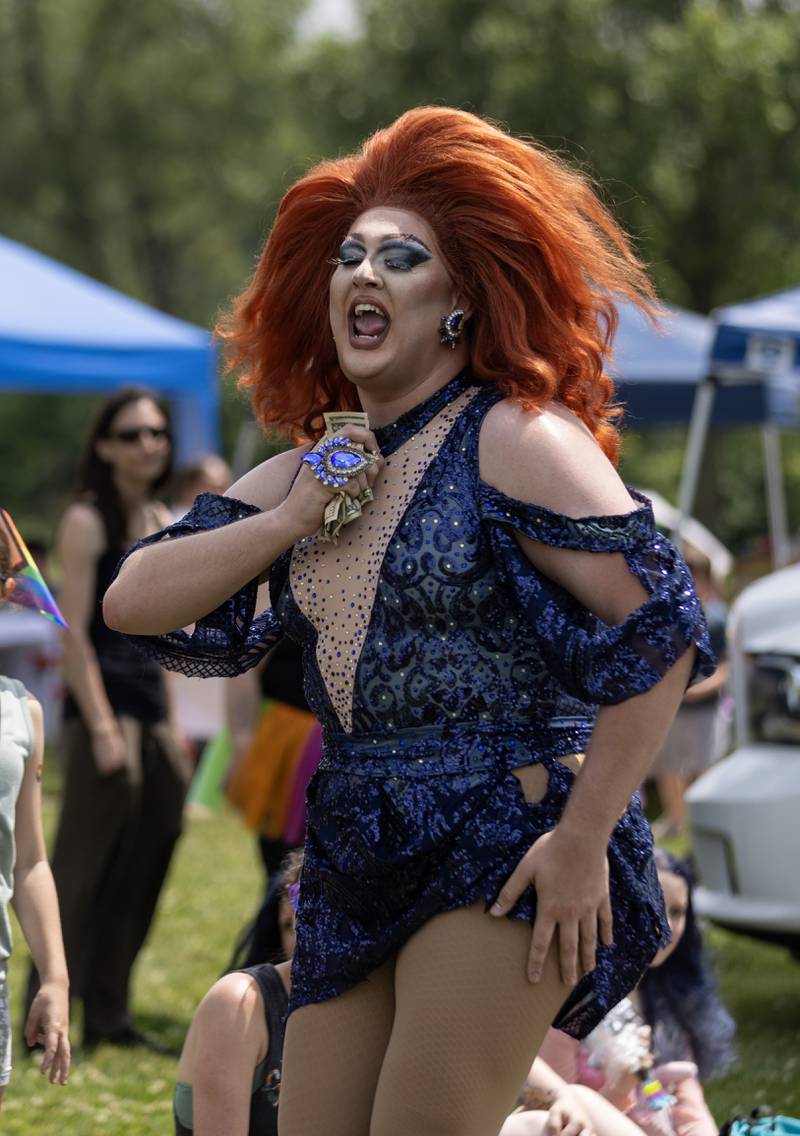 Gardenia of The Sharon ShareAlike Show performs at the main stage in Central Park  Saturday during the Ottawa Family Pride Festival.