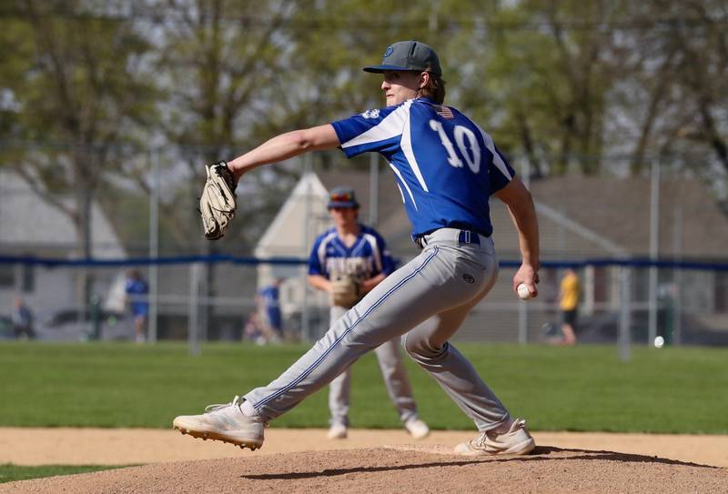 Princeton's Danny Cihocki pitches against Bureau Valley Thursday at Prather Field. The Tigers won 12-2.