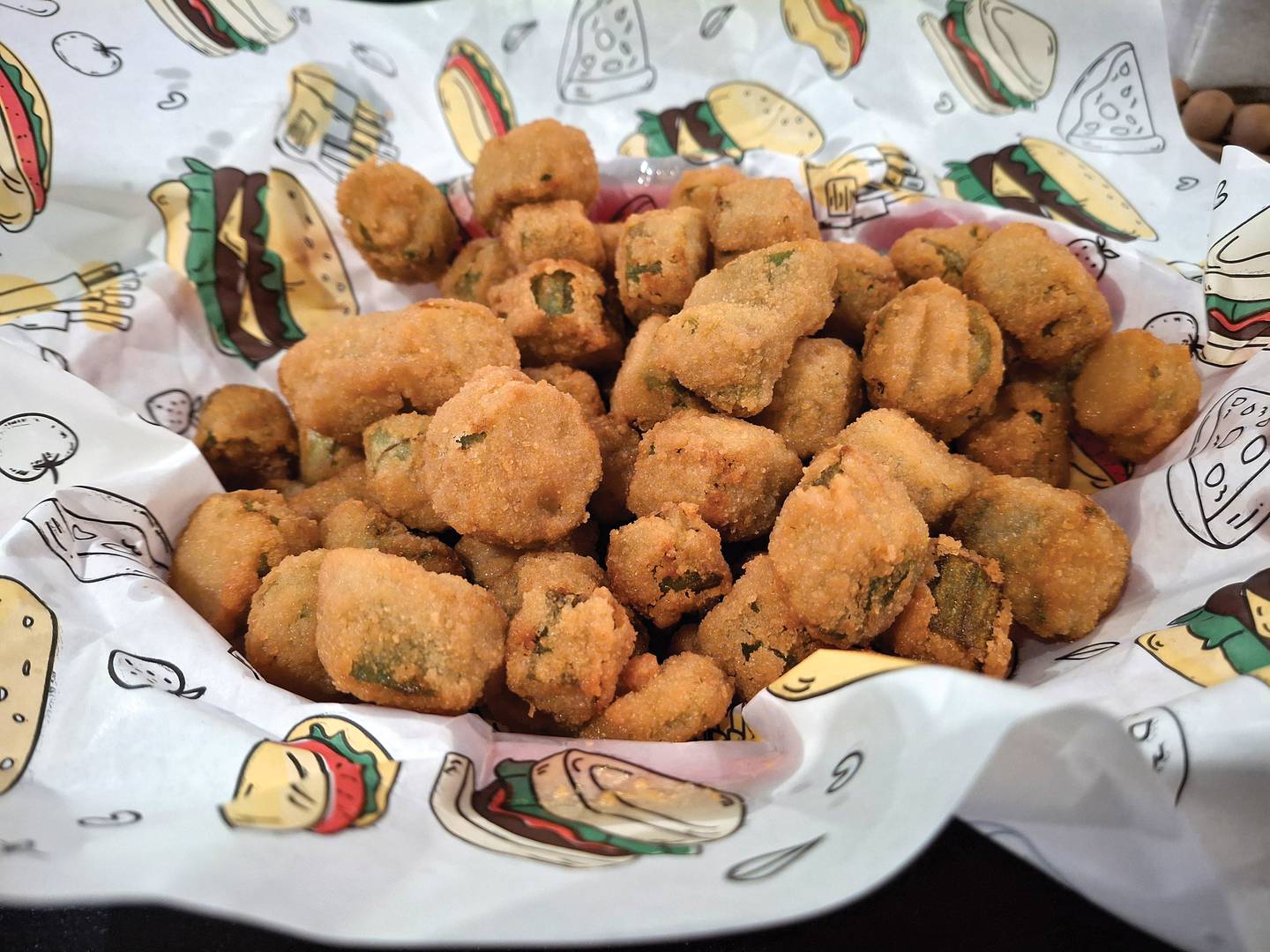 Fried okra is among the southern specialties that Reid's Southern Kitchen and Smokehouse owner Amanda Racz encourages her customers to try.