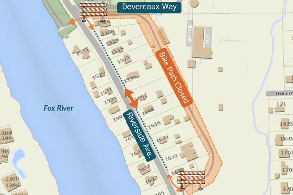 Bike path behind Route 25 in St. Charles expected to reopen Friday after water main break