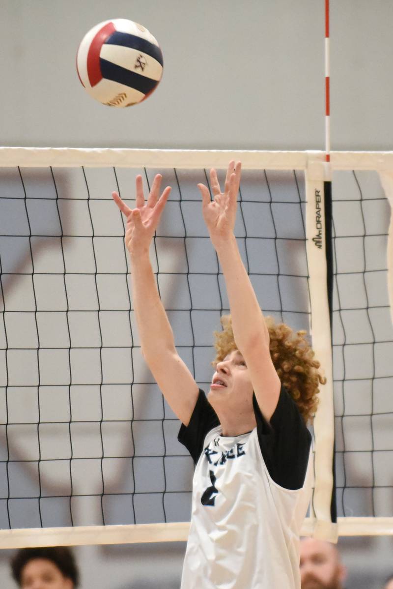 Kankakee's Miles Yohnka makes a pass during a home game against Bishop McNamara Tuesday, March 31, 2026.