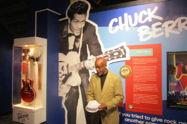 Chuck Berry’s son and daughter join tribute to their dad at Illinois rock and roll museum in Joliet