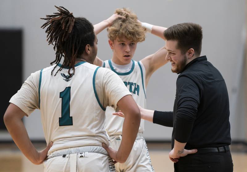 Woodstock North head coach Josh Jandron during their game against Johnsburg on Wednesday, January 31, 2024 at Woodstock North High School. Ryan Rayburn for Shaw Local