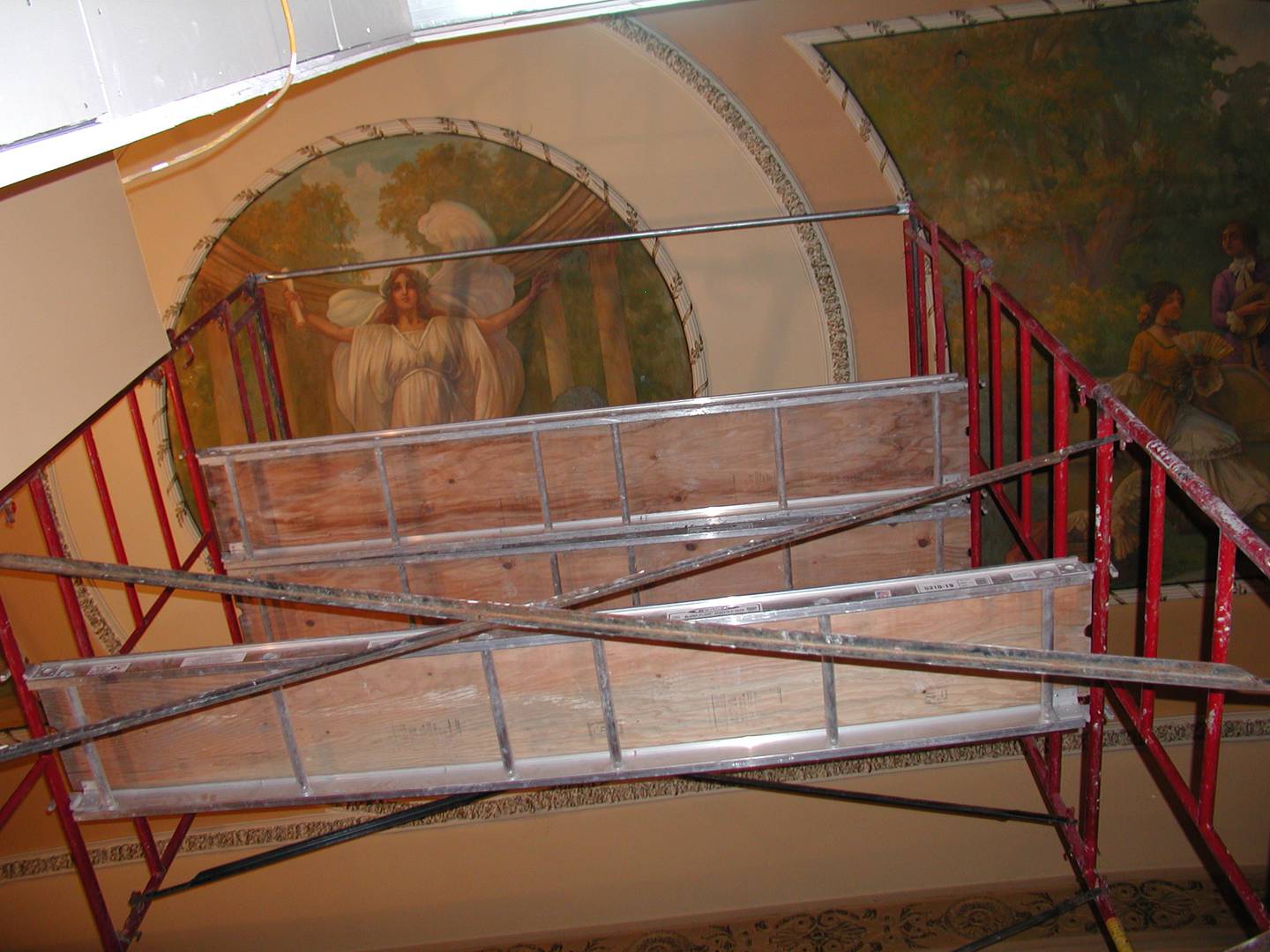 Murals were restored at The La Grange Theatre, which this year will grow from six to nine movie screens.