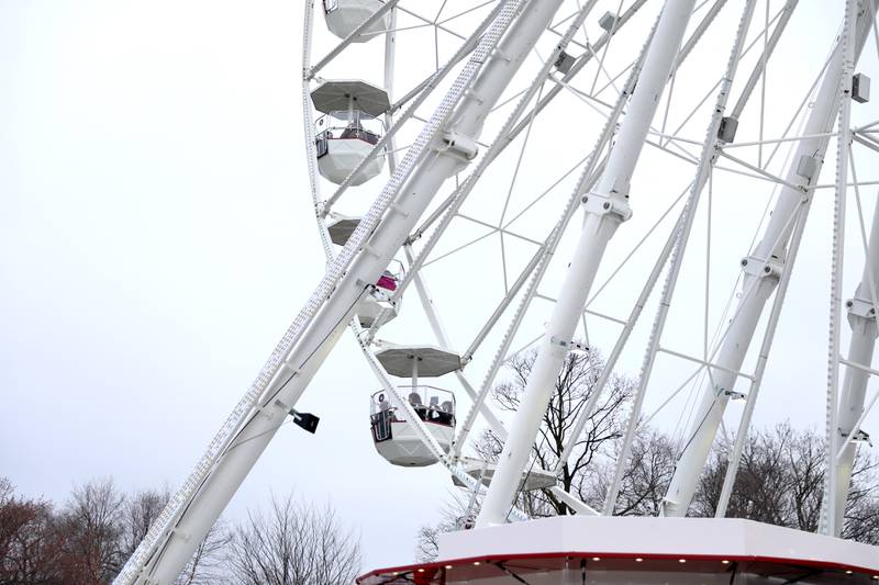 The Brookfield Zoo opened a 110-foot Ferris wheel in honor of the zoo’s 90th anniversary on Friday, March 15, 2024. The Ferris wheel offers guests unique bird’s-eye views of the park’s gardens, animal habitats and Chicago skyline.