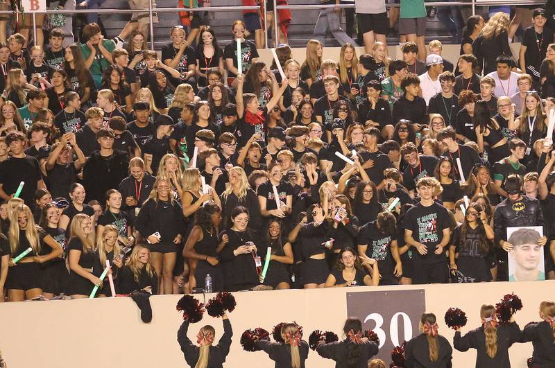 L-P super fans cheer on the Cavaliers during homecoming night against Ottawa on Friday, Oct. 3, 2025 at Howard Fellows Stadium.