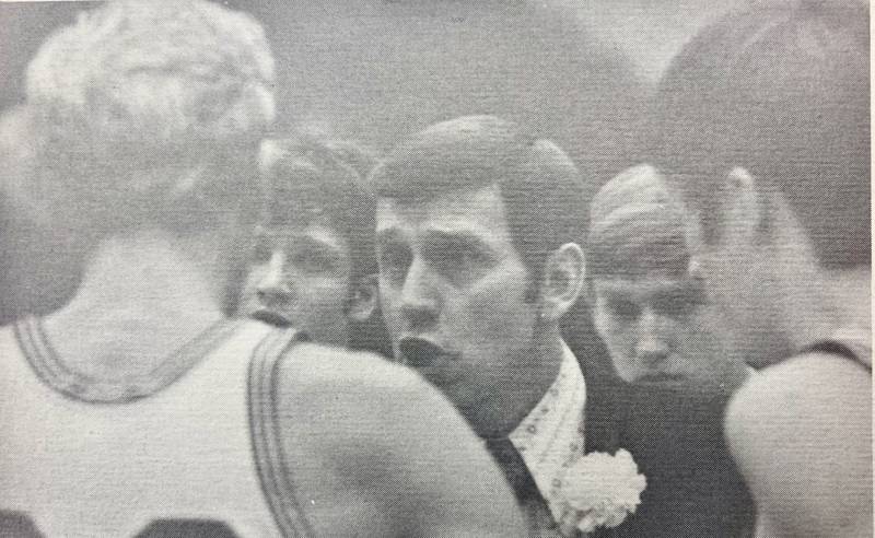Don Holler (pictured in the 1973 yearbook) coached boys basketball at Princeton High School from 1968-74. he won 50 games in his first three seasons, finishing with an overall record of 67-83.