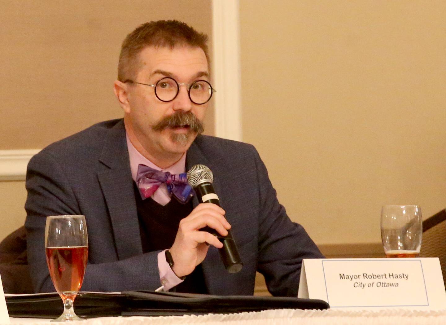 Ottawa mayor Robert Hasty speaks during the Illinois Valley Chamber of Commerce State of the Cities luncheon on Wednesday, March 27, 2024 at Grand Bear Resort at Starved Rock in Utica.