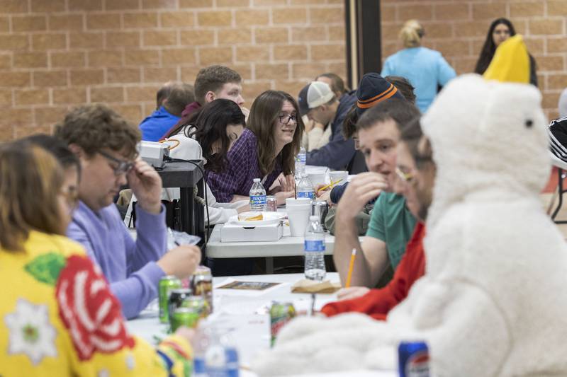 Trivia buffs compete Saturday, Feb. 7, 2026, in the Elite Eight at Dixon Public Schools’ annual Stupor Bowl.