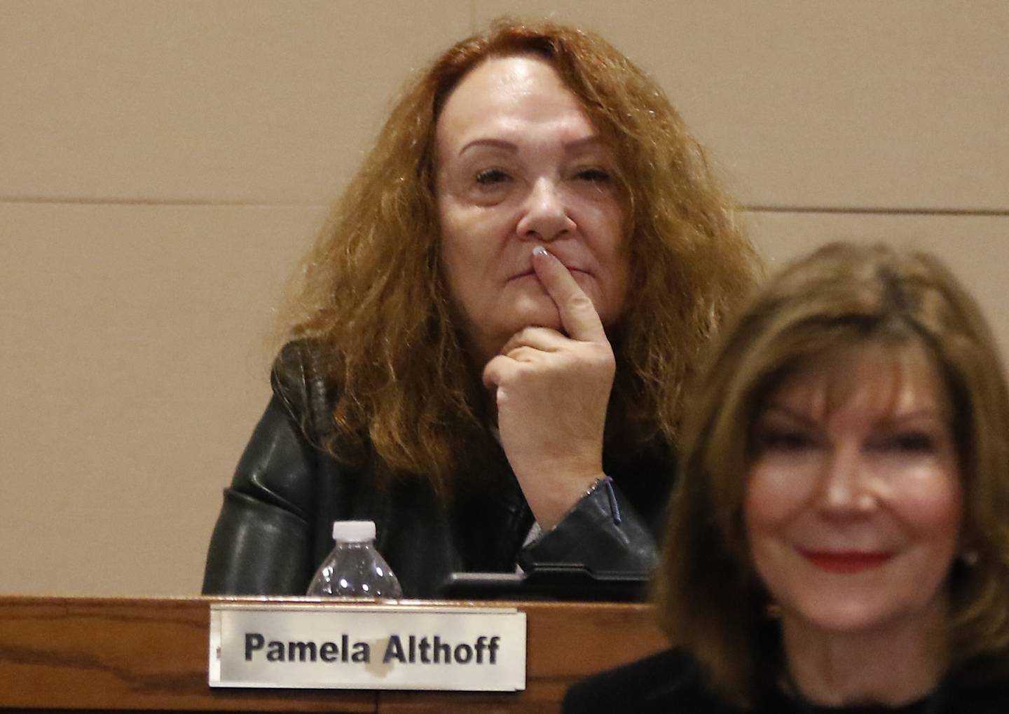 McHenry County Board member Pamela Althoff listens to a speaker during a McHenry County Board Committee of the Whole meeting Thursday, Dec. 15, 2022, in the McHenry County Administration Building in Woodstock.