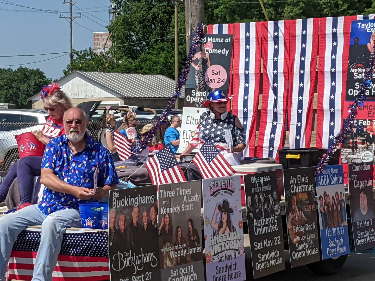 The Sandwich Opera House participated in the Sandwich Park District's Freedom Days Parade on July 5, 2025.