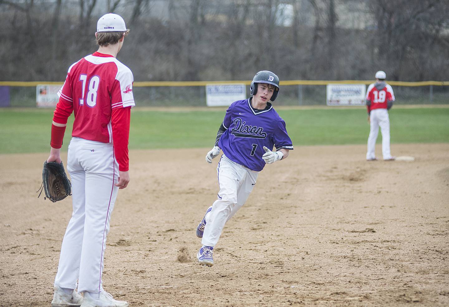 Dixon's Beau Evans rounds third base Tuesday, April 5, 2022 against Oregon.