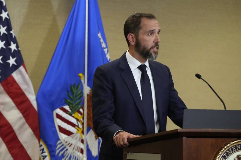 Special counsel Jack Smith speaks to the media about an indictment of former President Donald Trump, Tuesday, Aug. 1, 2023, at a Department of Justice office in Washington.