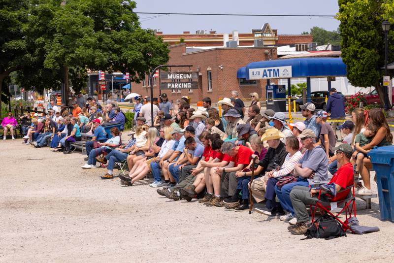 A large crowd showed up for the 11 A.M. show of the reenactment of the life of Wild Bill Hickok behind the LaSalle County Historical Museum on May 31, 2025 in Utica.
