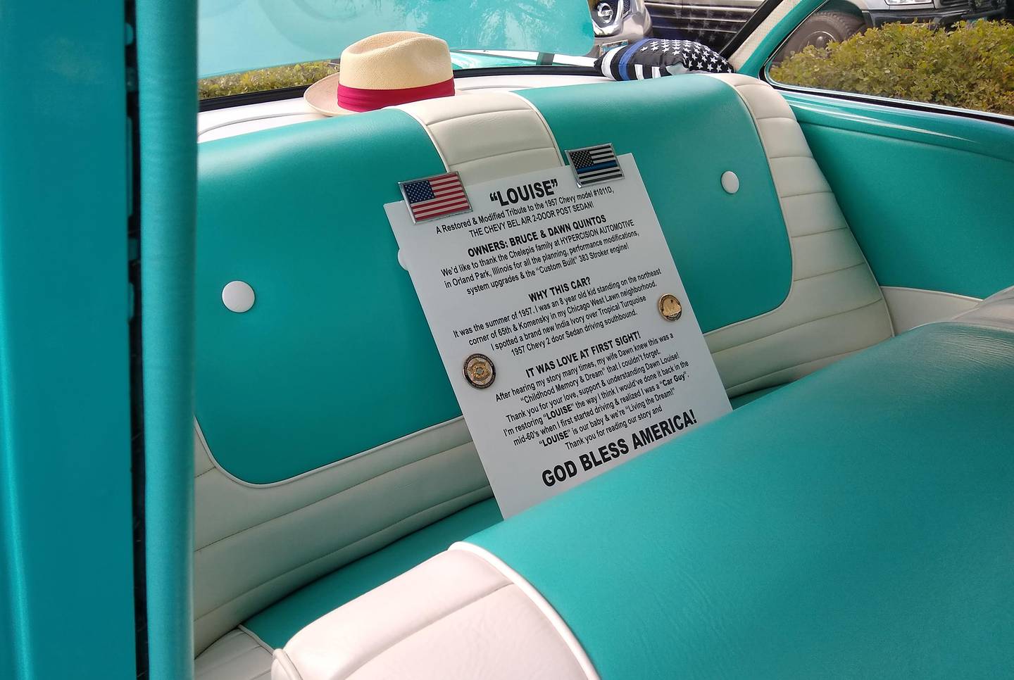 Photos by Rudy Host, Jr. - 1957 Chevy Bel Air Interior Rear