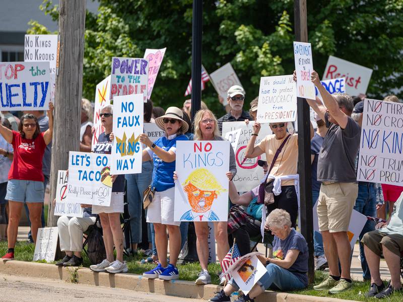 Demonstrators in Princeton voice opposition to Trump’s policies at ‘No Kings’ rally